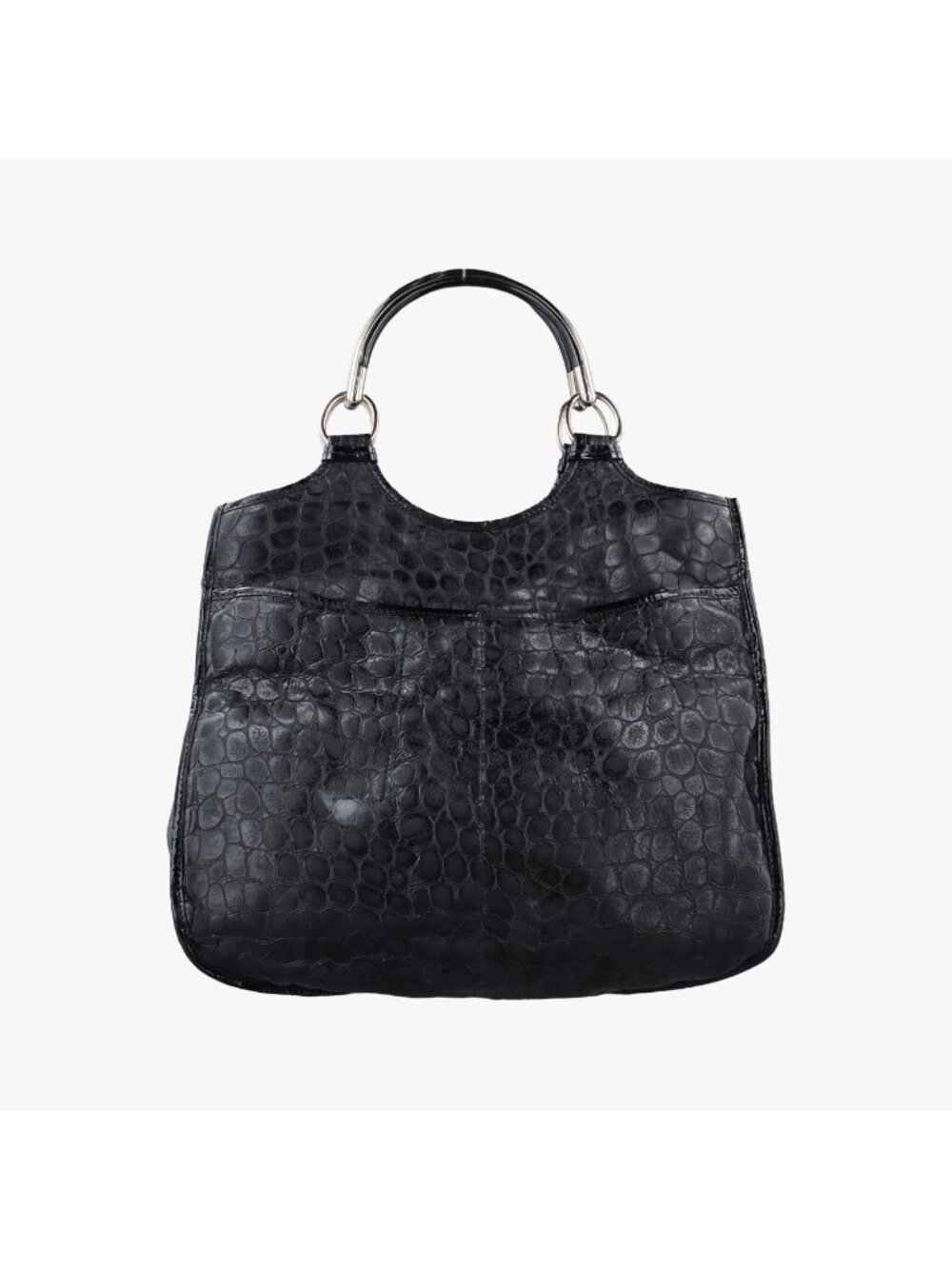Dior 61 Hobo Black Leather Enamel